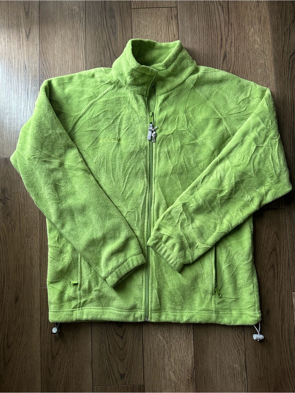 Columbia Lime Green Full-Zip Fleece Utility Jacket